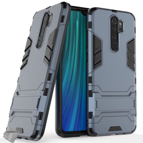Housse etui coque rigide anti choc pour Xiaomi Redmi Note 8 Pro avec film ecran - BLEU FONCE