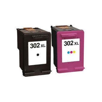 VMOSGO 302XL Cartouches d'encre compatible avec HP 302 XL Noir Tri-couleur  pour HP Envy 4520 4521 4522 4523 4524 4525 4527 4528