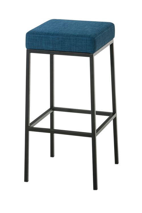 CLP Tabouret de bar Montréal 80 Tissu , Bleu/Noir