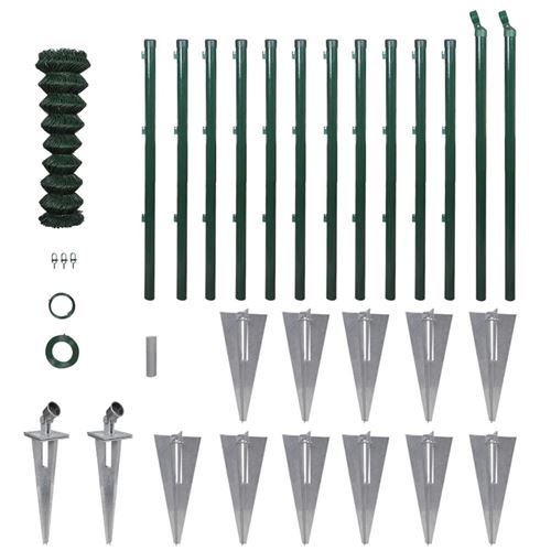 Kit de grillage avec supports à enfoncer et accessoires 0,8 x 25m
