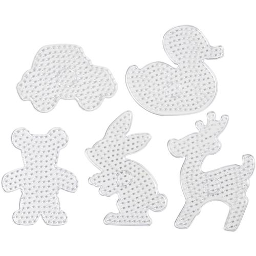 Creotime plaque inférieure perles de repassage transparentes 5 pièces