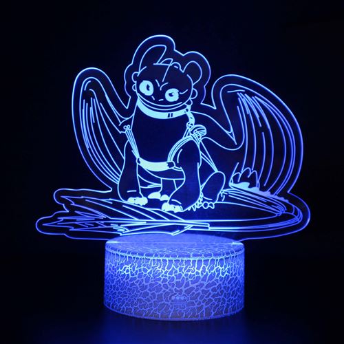 Stack - Veilleuse Enfant 3D - Lampe Dinosaure - Tactile avec Télécommande - 7 Couleurs - Image 2