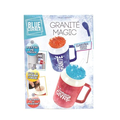 Saveur & Dégustation Granité Magique Mug Tasse pour fabriquer Un granité Maison Boisson gazeuse Paille cuillère Incluse 330 ML