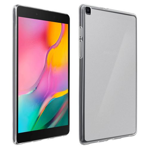 Avizar Coque Galaxy Tab A 8.0 2019 Silicone gel Souple Résistant Ultra fine Blanc givré