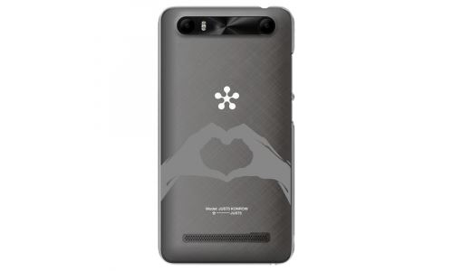 Coque souple pour Konrow Just5 avec impression Motifs mains en forme de coeur