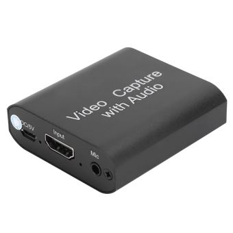 Cartes de Capture Audio vidéo, HDMI Video Capture Card Streaming HDMI pour  Windows, Android and MacOS , Enregistrement vidéo HD 1080p Via caméra  d'Action Plug and Play - Acquisition vidéo - Achat