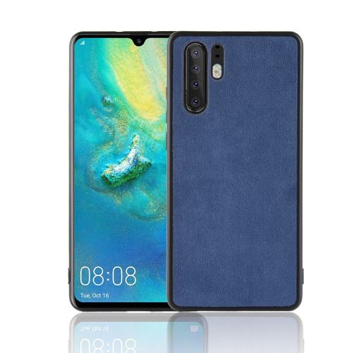 Coque en TPU tissu velours rétro hybride bleu pour votre Huawei P30 Pro