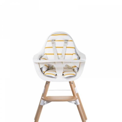 Coussin de chaise evolu 2 rayé ocre - child wood