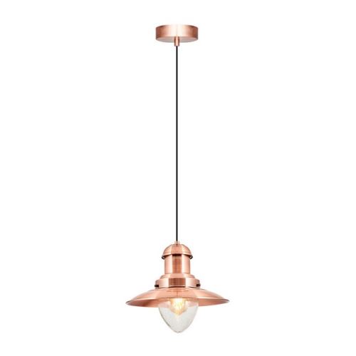 HOMEMANIA Lampe à Suspension Cap Chandelier - de Plafond - Or Rose, Noir en Verre, Métal, 32 x 32 x 120 cm, 1 x E27, Max 40W