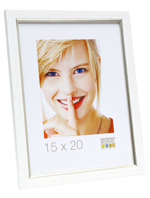 Deknudt Cadres Photo, Résine, Blanc, 13 x18 cm
