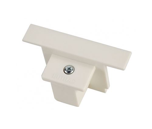 Eutrac embout pour rail 3 allumages à  encastrer, blanc