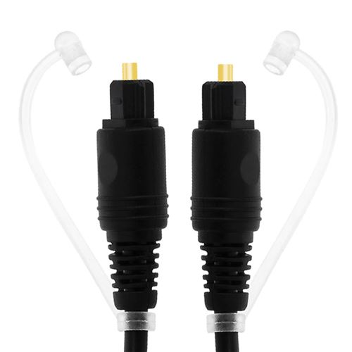 Linq Noir Câble Toslink Audio Numérique Avec Lumière Fibre Optique 3M