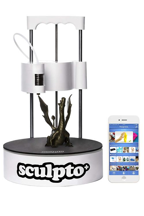 Imprimante Sculpto+ 3D entièrement montée avec connectivité Wi-Fi, iOS et Android - Imprimante prête à l'emploi - Volume de construction
