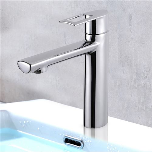 Robinet mitigeur de lavabo laiton chrome système eco stop economie d'eau