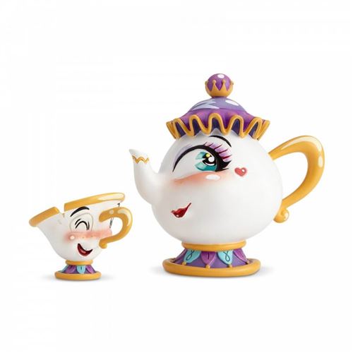 Disney Miss Mindy Beauty And The Beast Figurines Set Mrs Potts And Chip