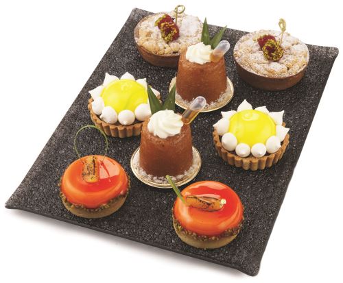 Plats de presentation pap crystal noir avec bords
