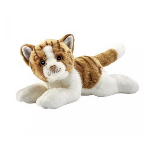 Anima Beige Chat Roux Et Blanc Couche 30Cm
