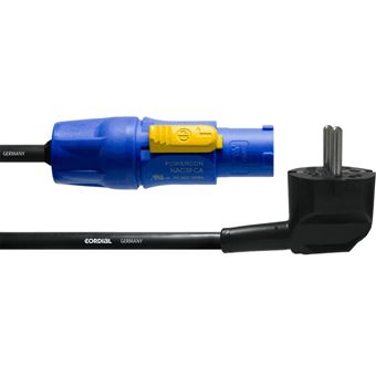 Cordial CFCA1.5SRC - Câble d'alimentation PowerCon-SCHUKO coudé 1.5 m - 1