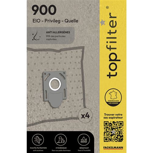 Sac aspirateur domestiques - EIO Futura - 900 - Vendu par 4