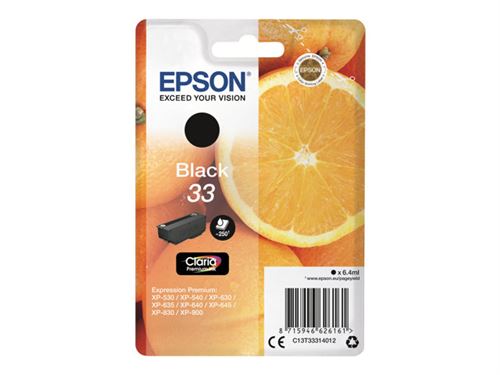 Cartouches Jet d'encre Epson C13t33314022 6.4ml 250pages Noir Cartouche D'encre