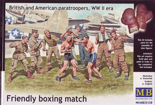 Friendly Boxing Match.brit.+amer.paratro - 1:35e - Master Box Ltd.