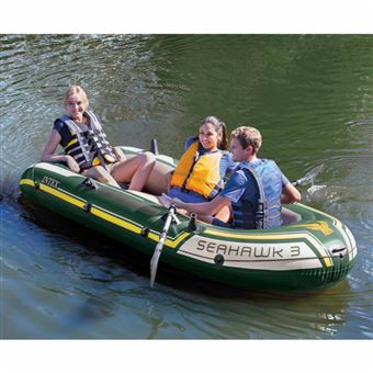 Bateau Gonflable Intex Seahawk 3 - 2.7m, PVC Résistant, Avec Rames Et Pompe