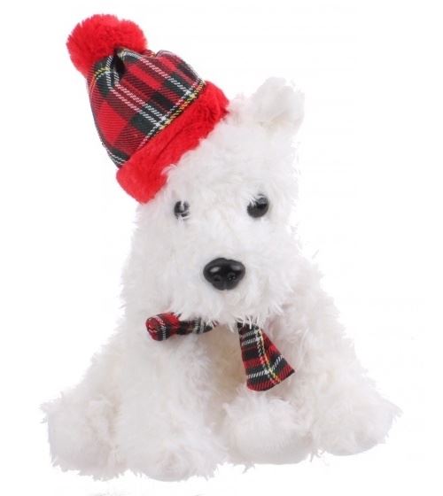 Kamparo peluche chien chien West Highland terrier blanc blanc blanc 23 cm