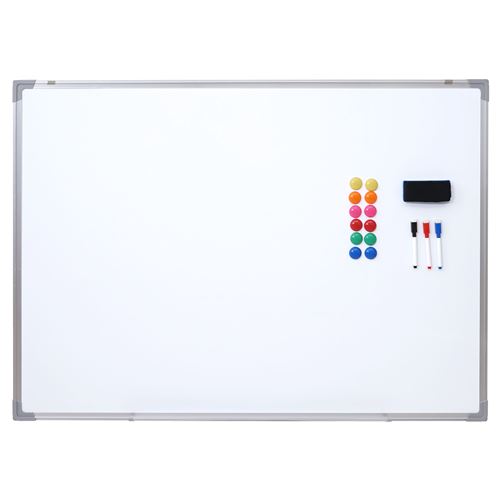 Tableau blanc HWC-C84, magnétique, accessoires inclus ~ 110x80cm