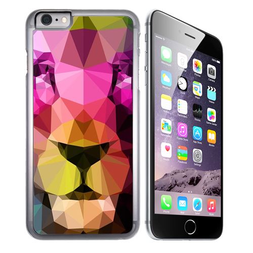 Coque pour iPhone 6 Plus et iPhone 6S Plus lion geometrique