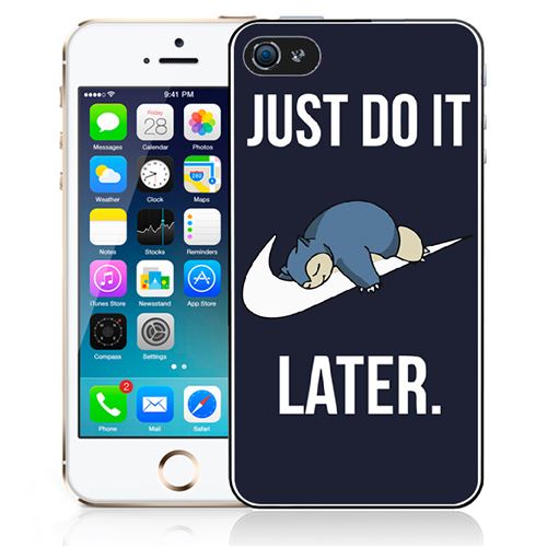 Coque pour iPhone 5C pokémon ronflex just do it later