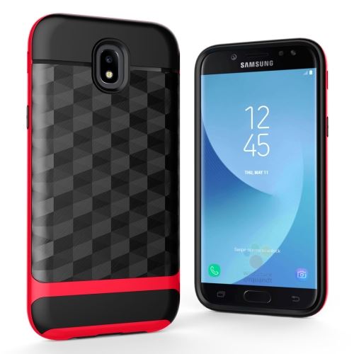 Galaxy J3 (2017) Coque Protection TPU Combinaison Effet Diamant Rouge ALS51676