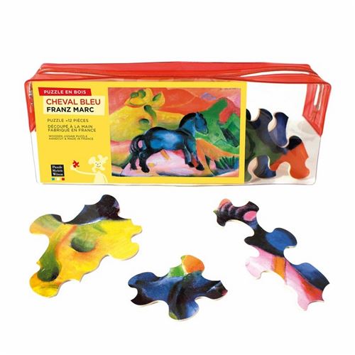 Puzzle 12 pièces CHEVAL BLEU Puzzle Michele Wilson Multicolore