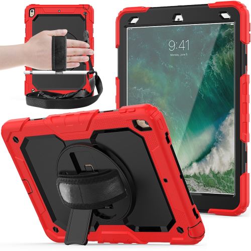 Générique Rouge Coque En Tpu Sangle Combinée Avec Sangle Bord Pour Votre Apple Ipad Air 10.5 Pouces (2019)/Pro 10.5 Pouces (2017) - Image 1