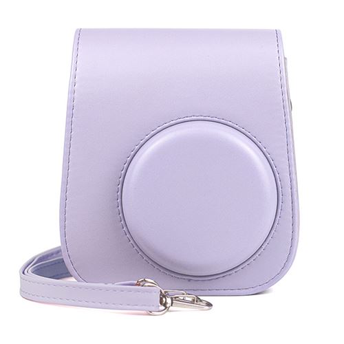 Sac de Caméra en Cuir PU avec Bandoulière pour Fujifilm Instax Mini 11 - Violet