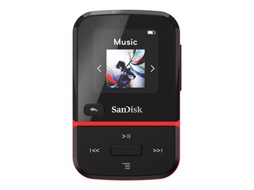 SanDisk Clip Sport Go - Lecteur numérique - 32 Go - rouge