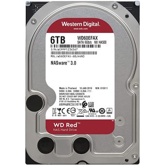 6 To SATA III 3.5 Western Digital Red WD60EFAX - Disque dur pour NAS - Disque  dur interne - Western Digital