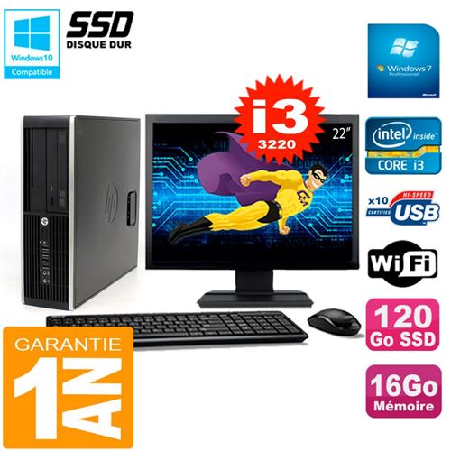 Pc hp compaq 8300 sff ecran 22' core i3-3220 ram 16go disque 120 go ssd wifi w7 État correct - Hewlett-Packard reconditionné disponible sur Fnac