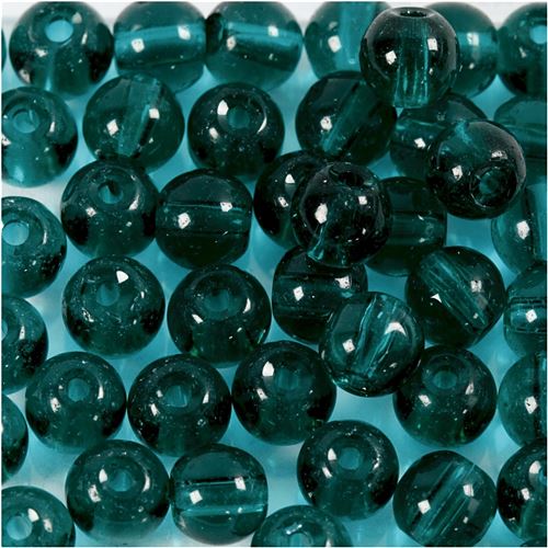 Creotime perle ronde ronde verte 4 mm 45 pièces