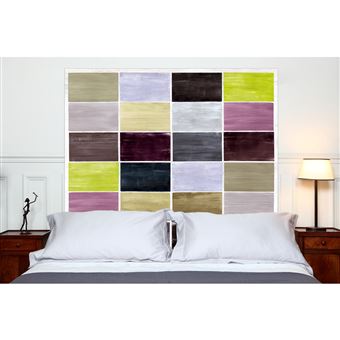 Tête de lit en tissu Gourmandises à fixer au mur sans support en bois Mademoiselle Tiss - 1