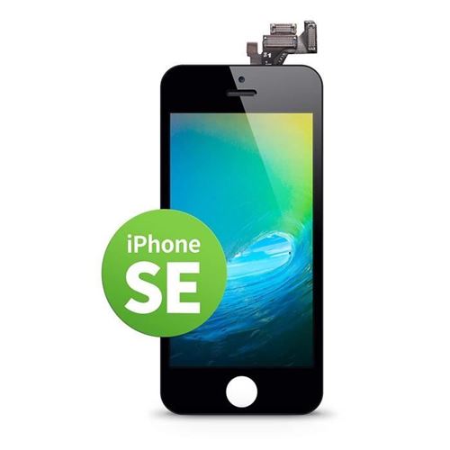 GIGA Fixxoo Ecran Tactile Retina Noir pour iPhone Se, Caméra et Capteur de Proximité Intégrés - Installation Facile et guidé, No Kit