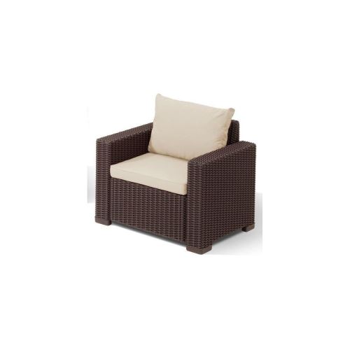 Allibert Salon De Jardin California 5 Places Imitation Resine Tressee Marron Mobilier De Jardin Achat Prix Fnac