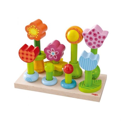Haba Multicolore - Jeu À Enficher Jardins De Fleurs