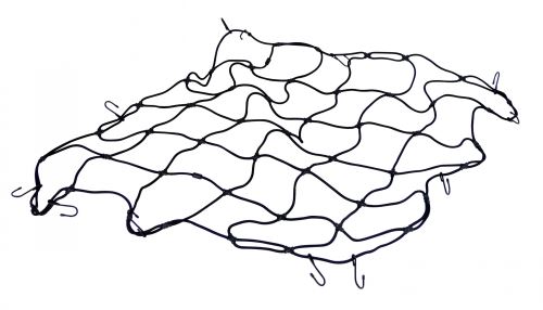 Jumbo filet de remorque Crossafe avec crochets 95 x 95 cm nylon noir
