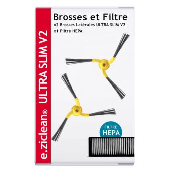 eziclean® ultra slim v2 pack d'accessoires Accessoire Aspirateur Robot e.ziclean Ultra Slim V2 + nombreux
