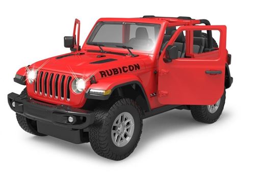 Rastar RC Jeep Wrangler JL garçons 2.4 GHz 1:14 rouge