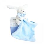 Doudou Lapin avec mouchoir Doudou et Compagnie Bleu