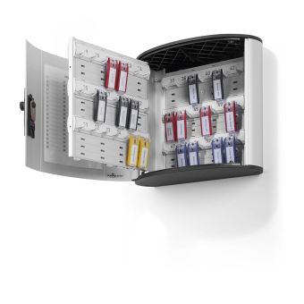Durable 197723 Keybox Code Armoire pour 54 Clés Fermeture par Combinaison à Code - Avec 6 Porte-clés KEY CLIP - 1