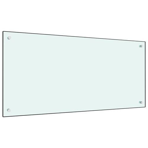 vidaXL Spatscherm keuken 120x60 cm gehard glas wit