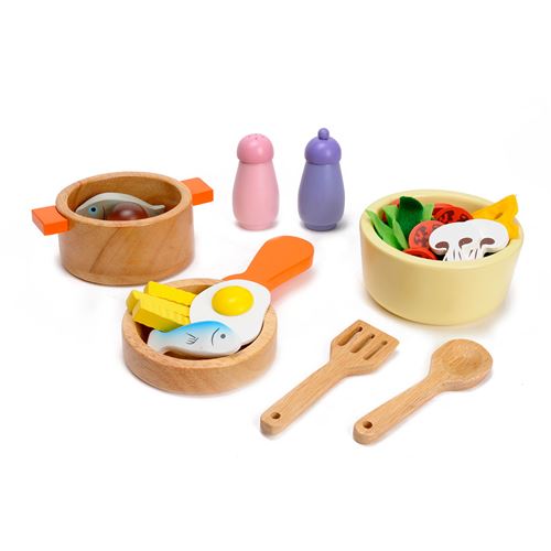 Batterie de cuisine en bois Mentari