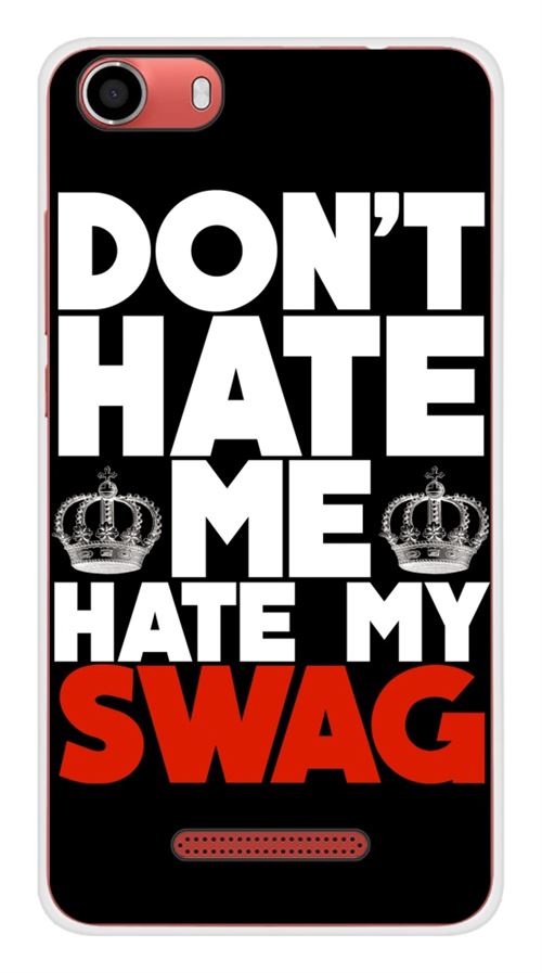 Coque en silicone imprimée compatible Wiko Lenny 2 Swag Hate